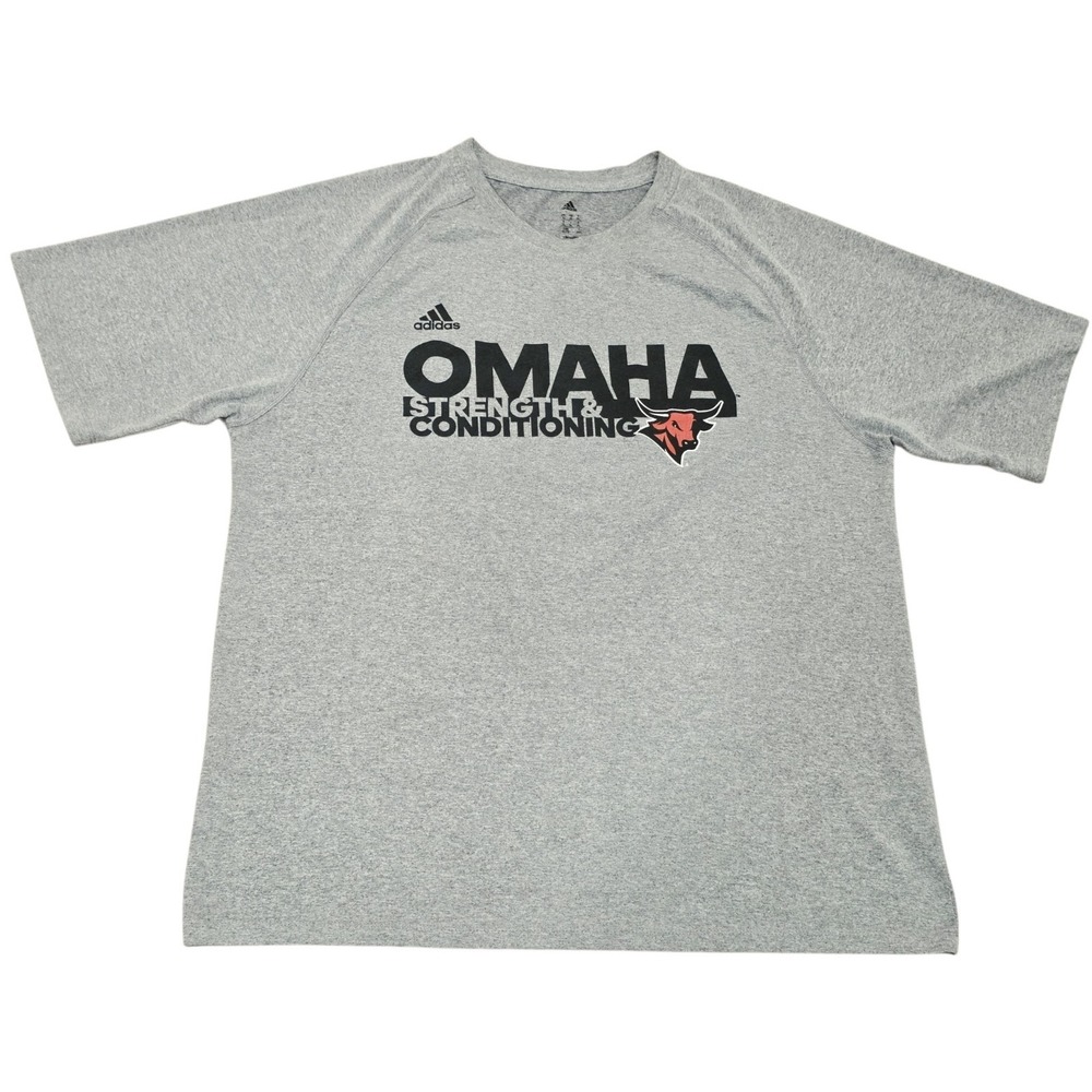 Adidas Omaha Mavericks Strength Conditioning Shirt Men's XL Gray Climalite NCAA